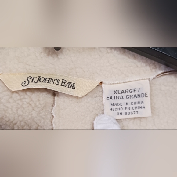 St. John's Bay XL  Faux Suede 90s Vintage Jacket Warm Pockets Floral - Picture 10 of 16